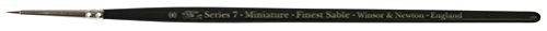 Winsor & Newton Series 7 Kolinsky Sable Miniature Watercolor Brush - Short Handle Round #00,5012020,Brown - size: #00, style: Mini Round