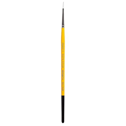 KINGART Premium White Nylon 7950-1 Gold Grip Round Artist Brushes, Synthetic Nylon Hair, Acrylic & All Media, Face Painting, Body Art, Fabric, Ceramics, Glass, Wood etc. Size 1 - size: 1