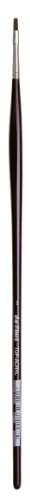 da Vinci Oil & Acrylic Series 7385 Top Acryl Paint Brush, Bright Red/Brown Synthetic with Long Ergonomic Handle, Size 1 - size: Size 1, style: Bright Brown Long