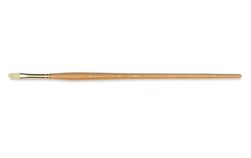 Raphael D'Artigny 3592 Interlocked White Bristle Brush, Filbert, 4 - size: 4