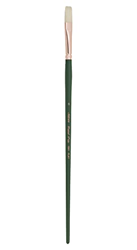 Silver Brush Limited 1001 Grand Prix Flat Brush for Oil Paintings, Size 6, Long Handle - size: Size 6