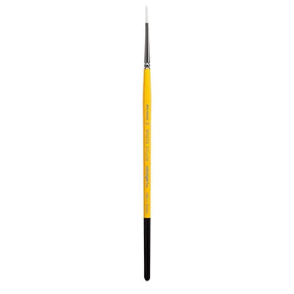 KINGART Premium White Nylon 7950-3 Gold Grip Round Artist Brushes, Synthetic Nylon Hair, Acrylic & All Media, Face Painting, Body Art, Fabric, Ceramics, Glass, Wood etc. Size 3 - size: 3
