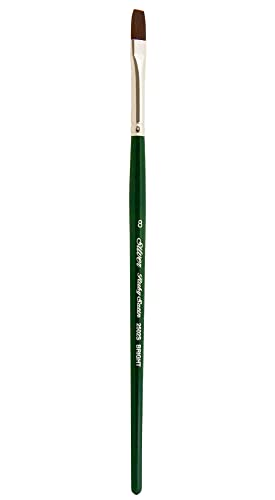 Silver Brush Limited 2502S Ruby Satin Bright Brush for Fluid and Flow Acrylics, Size 8, Short Handle - size: Size 8