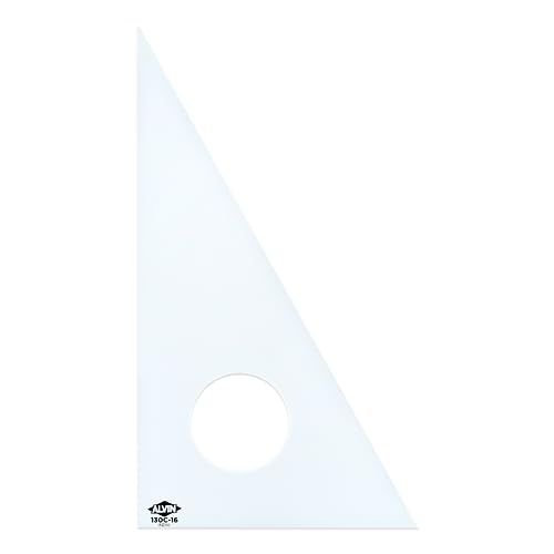ALVIN Clear Professional Acrylic Drafting Triangle 30/60 Degrees 16" Model 130C-16 Multipurpose Tool for Drafting, Design, and Architecture, Great for Machining and Woodworking - 16 Inches - size: 16", style: 30/60 Degree