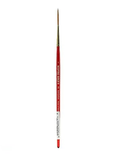 Winsor & Newton Sceptre Gold II Series 101 Short Handle Brush - Round #0000 - size: #0000, style: Round