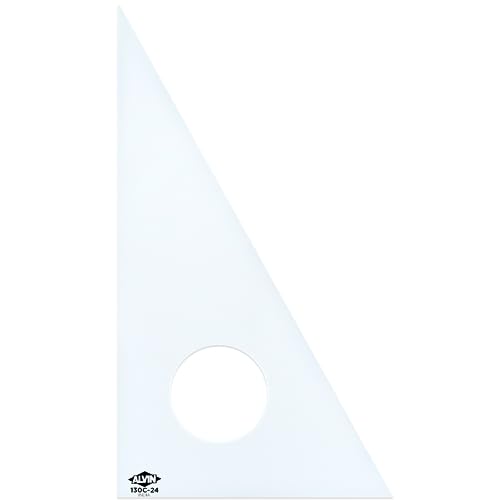 ALVIN Clear Professional Acrylic Drafting Triangle Ruler 30/60 Degrees 24" Model 130C-24 Multipurpose Tool for Drafting, Design, and Architecture, Great for Machining and Woodworking - 24 inches - size: 24", style: 30/60 Degrees