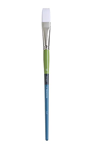 Princeton PAB98016 9800F-12 Snap Brush, Taklon LH Flat 12, White - size: Size 12, style: Flat