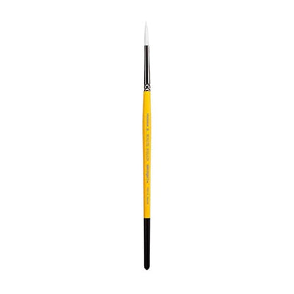 KINGART Premium White Nylon 7950-2 Gold Grip Round Artist Brushes, Synthetic Nylon Hair, Acrylic & All Media, Face Painting, Body Art, Fabric, Ceramics, Glass, Wood etc. Size 2 - size: 2