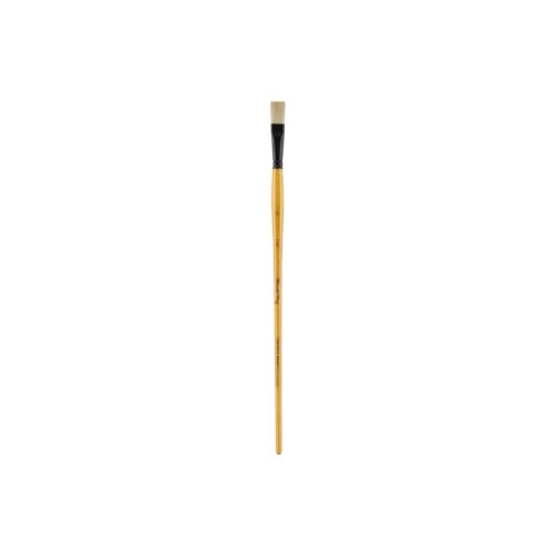 Creative Mark Mimik Hog Professional Synthetic Hog Bristle Paint Brush - Versatile Alternative to Natural Hog Hair Paint Brushes for Oil Painting, Acrylics, Inks, Dyes, Gouache, Watercolors & More - size: Flat # 6