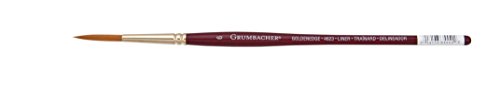 Grumbacher Goldenedge Golden Toray Liner Watercolor Brush, Synthetic Bristles, Size 6 (4623.6) - size: 1 Count (Pack of 1)
