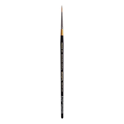 KINGART Original Gold 9350-2/0, Premium Artist Brush, Golden TAKLON Liner-Size: 2/0, Black - size: 2/0