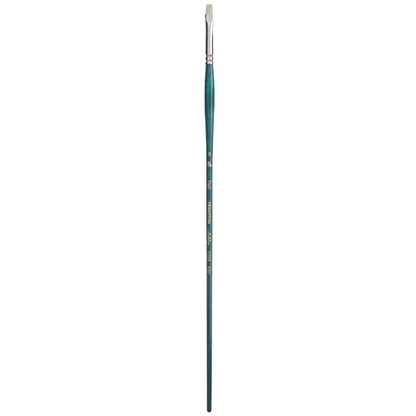 Princeton Ashley Bright Brush, Natural, Long Handle, Size 2, 1 Count - color: Blue Green, size: Size 2