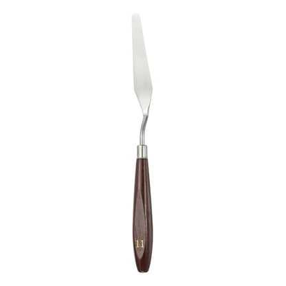 HARFINGTON Palette Knife Painting Tool 3.31 x 0.71 Stainless Steel Art Spatula Pallet Knives Scrapers Tools with Beech Wood Handle for Acrylic Oil Canvas Mixing Spreading, Red/Silver - size: 3.31" x 0.71"
