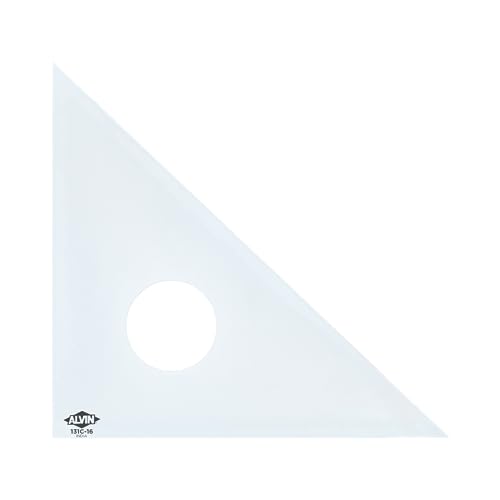 Alvin 131C-16 45-Degree/90-Degree 16" Clear Professional Acrylic Triangle - size: 16", style: 45/90 Degree
