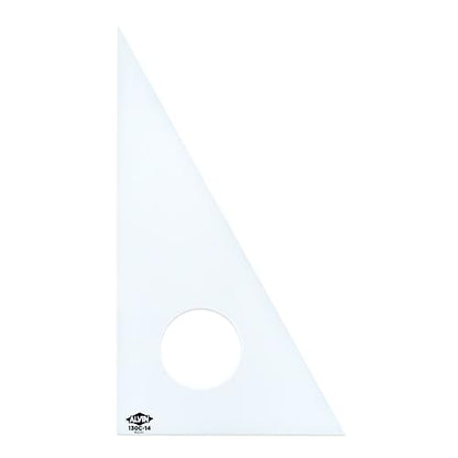 ALVIN Clear Professional Acrylic Drafting Triangle 30/60 Degrees 14" Model 130C-14 Multipurpose Tool for Drafting, Design, and Architecture, Great for Machining and Woodworking - 14 inches - size: 14", style: 30/60 Degree
