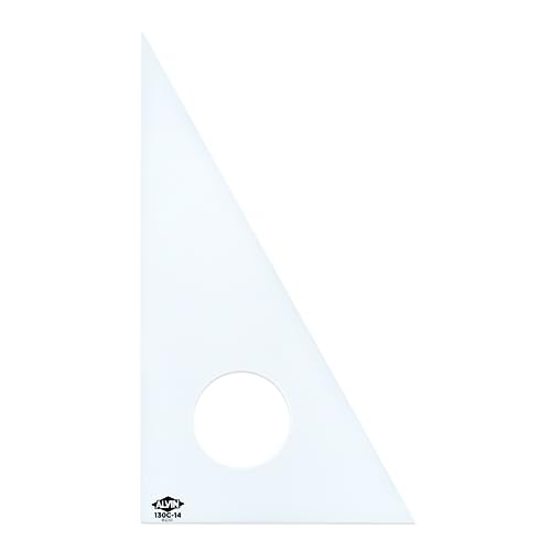 ALVIN Clear Professional Acrylic Drafting Triangle 30/60 Degrees 14" Model 130C-14 Multipurpose Tool for Drafting, Design, and Architecture, Great for Machining and Woodworking - 14 inches - size: 14", style: 30/60 Degree