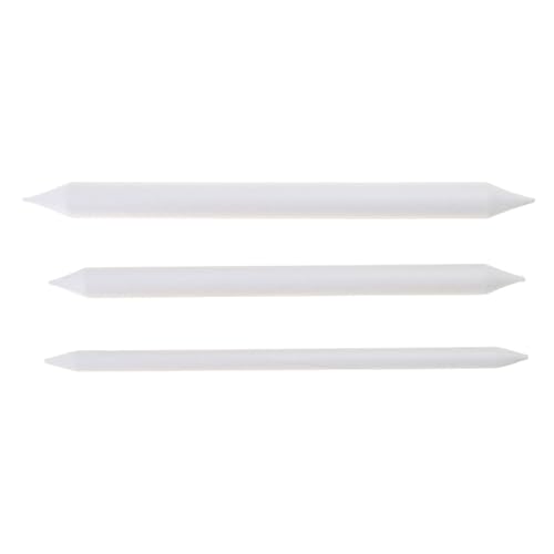 Double-Ended Blending Stumps & Tortillions Set, Paper Sketching Tools for Artists, 3 or 9 Pack, Soft Compressed Paper - color: 3 sets of paper and