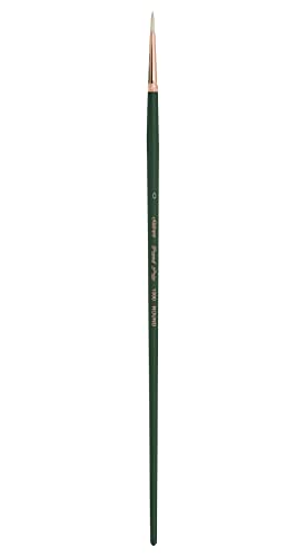 Silver Brush Limited, Grand Prix Premier, Round Paint Brush - Long Handle, Size 0 - size: Size 0