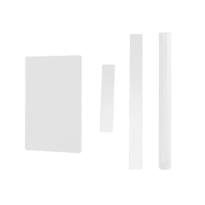 Buachois Polymer Clay Roller Pin Set, Clear Acrylic Sheet and Backing Board Rectangle Shape with Scraper Blades for Handcraft Modeling Sculpting Tool, 20cm Height