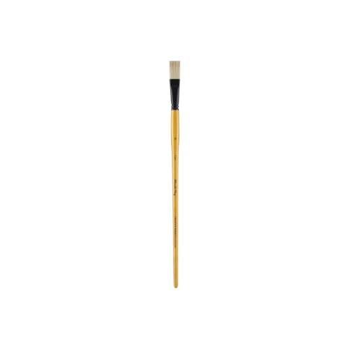 Creative Mark Mimik Hog Professional Synthetic Hog Bristle Paint Brush - Versatile Alternative to Natural Hog Hair Paint Brushes for Oil Painting, Acrylics, Inks, Dyes, Gouache, Watercolors & More - size: Flat # 8