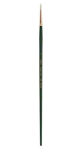 Silver Brush 1000-1 Grand Prix Premier Long Handle Hog Bristle Brush, Round, Size 1 - size: Size 1