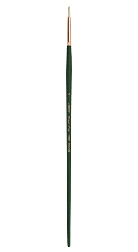 Silver Brush 1000-2 Grand Prix Premier Long Handle Hog Bristle Brush, Round, Size 2 - size: Size 2