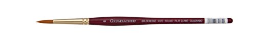 Grumbacher Goldenedge Golden Toray Round Watercolor Brush, Synthetic Bristles, Size 6 (4620.6) - size: 6