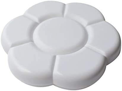 2pcs Paint Pallet, 6.5" Plastic Paint Tray Reusable Flower Paint Palette for Kids Acrylic Watercolor Oil Painting Color Mixing DIY Art Craft, Easy to Wash - color: 2pcs