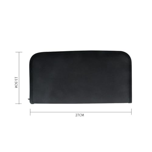 Gouache Acrylic Watercolour Oil Brush Set with Scalloped Black Zipper Canvas Pouch