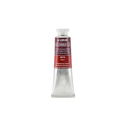 Lukas 1862 Professional German Oil Paint, Cadmium Red Deep 37 mL - w/Beeswax & Non-Yellowing Sunflower Oil, Short Drying Time, Smooth, Outstanding Lightfastness - color: Cadmium Red Deep, size: 1.25 Fl Oz (Pack of 1)
