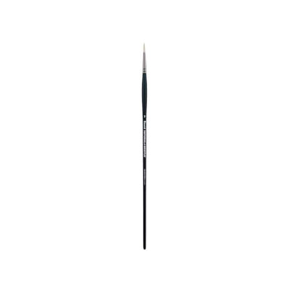 Creative Mark Imperial Professional Chungking Hog Bristle Brush - Round # 2, Handmade Long Handle Oil Paint Brushes for Artists, Nickel-Plated Brass Ferrules, Stiff Yet Soft Natural Bristles - size: #2