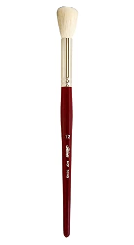 Silver Brush 5518S-12 Silver Mop Short Handle Blender Brush, White Round, Size 12 - size: Size 12