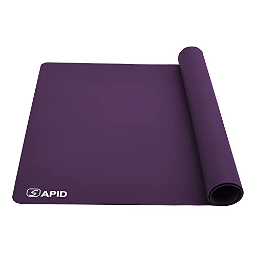 Sapid Extra Large Silicone Sheet for Crafts, Thick Silicone Jewelry Casting Mats, Nonstick Nonslip Silicon Mat for Epoxy Resin, Art Painting, Heat- Resistance Counter Mat (15.7"×23.6", Purple) - color: Purple, size: 23.6"L x 15.7"W