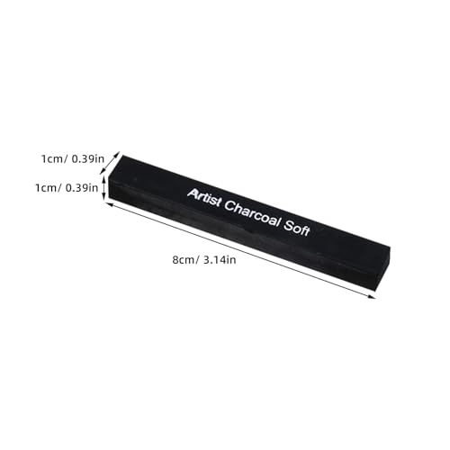 minkissy 6pcs Compressed Charcoal Sticks Shading Drawing Carbon Charcoal for Students Artists Sketching and Painting Art Supplies