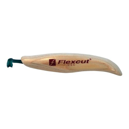 FLEXCUT Wood Carving Tools | Right-Handed V-Scorp | Gouge for Carving | 1/4 Inch, 70 Degree | KN24 | 1095 High Carbon Steel Blade | Made in the U.S.A. - style: 70 deg Right-Handed Scorp
