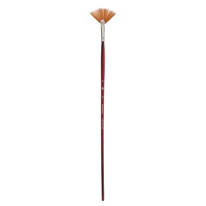 Princeton Velvetouch Artiste, Mixed-Media Brush for Acrylic, Watercolor & Oil, Series 3900 Long Handle Fan 4 (PB3900FN4)