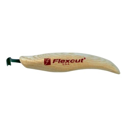 FLEXCUT Wood Carving Tools | Right-Handed Scorp | Gouge for Wood Carving | 1/8 Inch | KN21 |1095 High Carbon Steel Blade | Made in the U.S.A. - style: 1/8" Right-Handed Scorp