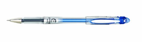Pentel Arts Slicci 0.25 mm Extra Fine Gel Pen, Blue Ink, Box of 12 (BG202-C) - color: Blue, size: 12 Count (Pack of 1), style: 0.25mm