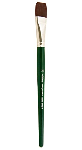 Silver Brush Limited 2502S Ruby Satin Bright Brush for Fluid and Flow Acrylics, Size 20, Short Handle - size: Size - 20