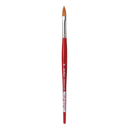 da Vinci Watercolor Series 5584 CosmoTop Spin Paint Brush, Pointed Oval Synthetic with Red Handle, Size 10 (5584-10) - size: Size 10, style: Pointed Oval