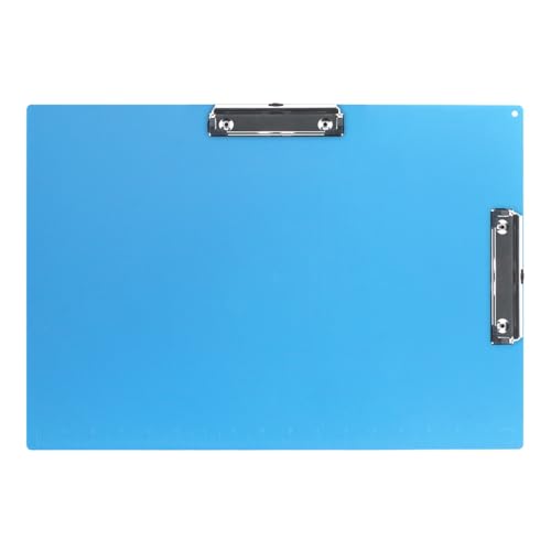 Acocony 11x17 Clipboard Double Clip Extra Large Clipboard Low Profile Clip 11 x 17 Clipping Board Plastic Blue Pack of 1