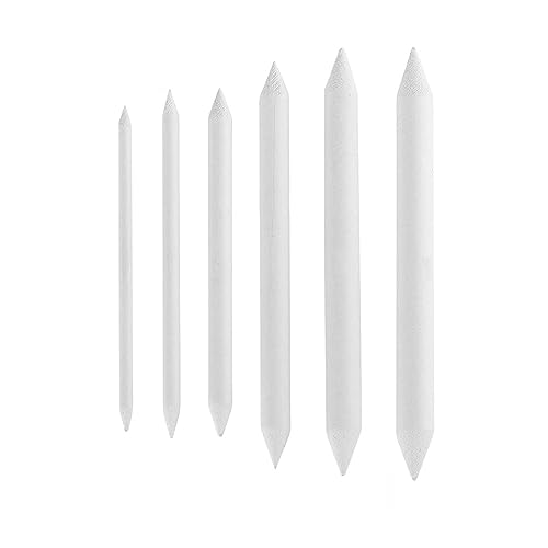 6 Pcs Paper Art Blenders Drawing Shading Pencils For Student Sketch Drawing Tool Set For Painting Lover Art Hobbyists 6 Pcs Blending Stumps And Tortillions Set Art Blenders Drawing Kneaded Eraser