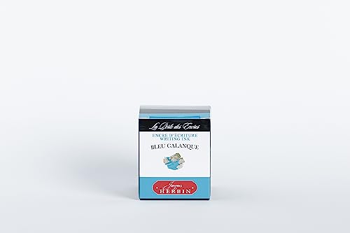 Jacques Herbin 13014T - 30ml Bottle of Ink for Fountain Pens and Rollerball Pens - Bleu Calanque - color: Turquoise, size: 1 fl oz