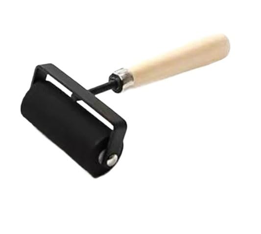 Paint Rollers， 1 PCS Rubber Brayer Roller Glue Roller Soft Ink Printing Roller Paint and Ink Roller Tool Applicator for Printmaking Stamping and Scrapbooks(8-inch) - size: 8-inch