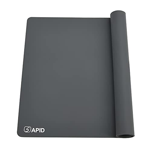 Sapid Extra Large Silicone Sheet for Crafts, Thick Silicone Jewelry Casting Mats, Nonstick Nonslip Silicon Mat for Epoxy Resin, Art Painting, Heat- Resistance Counter Mat (20"×27.9", Dark Gray) - color: Dark Gray, size: 27.9"L x 20"W