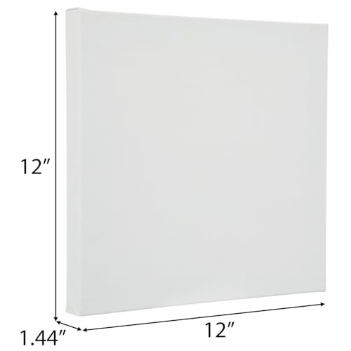 Hobby Lobby Master's Touch Grandeur Blank Canvas, Heavy-Duty Cotton Duck, Gallery-Wrapped, White (875237) - style: 12"x12"