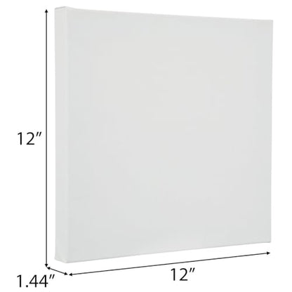 Hobby Lobby Master's Touch Grandeur Blank Canvas, Heavy-Duty Cotton Duck, Gallery-Wrapped, White (875237) - style: 12"x12"