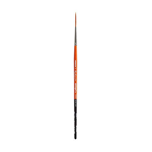 KINGART Premium Radiant 6050-1 Script Liner Series Artist Brush, Synthetic Taklon Hair, Short Handle, for Acrylic, Oil and Watercolor Painting, Size 1 - size: 1 (Single)