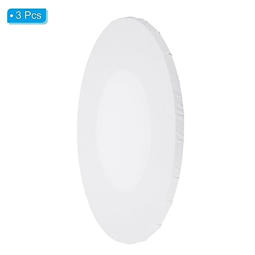 PATIKIL Paint Canvases for Painting, 3 Pack 6x4 Inch Oval Wood Frame Stretched Blank Art Canvas Board Panels for Acrylic, Oil, Tempera Painting, White - size: 6x4 Inch