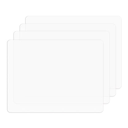 Silicone Placemats, Food-Grade Non-Slip Waterproof, Dining, Countertop Protector, Kitchen Counter Mat, Heat Resistant, Baking mat Dishwasher Safe - color: Translucent, size: 15.7 x 11.8 in - 4pcs (0.04 in)